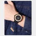 thumbnail image 3 of Mens Watches Waterproof Analog Quartz Watch for Men with Date Fashion Wristwatch Rubber Strap Watch （Gold）, 3 of 7