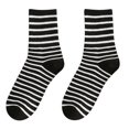 thumbnail image 3 of LSQii Mens Womens Socks Casual Stripe Printing Mid Tube Crew Socks Moisture Wicking LightWeight Thin Cotton Non Slip Sport Workout Everyday Wear Black, 3 of 3
