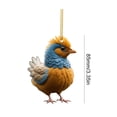 thumbnail image 3 of Árbol de Navidad Adorno de Pollo Lindo Coche Colgante Acrílico Creativo (D), 3 of 3