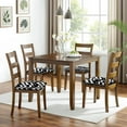 thumbnail image 6 of Black Modern Art Geometric Seat Covers for Dining Room Chairs Set Of 4,Stretch Printed Washable Chair Seat Cover with Elastic Ties and Button,Removable Waterproof Couch Cushion Covers, 6 of 6
