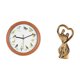 thumbnail image 5 of Reloj de pared con pájaro cantor, reloj de pared, estatua de pareja, figura de pareja, escultura elaborada en PP o cerámica, adecuado para sala de est, 5 of 8