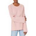 thumbnail image 1 of The Drop Womens Alice Crew-Neck Back-Slit Ribbed Pullover Sweaterpullover-Sweaters, 1 of 7