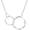 White Gold, variant on Solid 14K Rose Gold Infinity Pendant Necklace for Women with Two Interlocking Eternity Circles, 16"+2" Chain