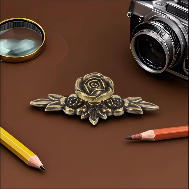 2pcs Vintage Brass Rose Flower Drawer Handles - Ornate Zinc Alloy Cabinet Knobs for Wardrobe, Dresser, and Cabinets - Easy Installation with Included Hardware