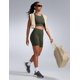 thumbnail image 3 of Shorts CRZ YOGA Butterbreeze tiro alto 15 cm verde oliva M, 3 of 7
