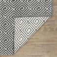thumbnail image 4 of Geo Diamond Grey/Ivory Handwoven Wool Rug, 6' x 9', 4 of 6