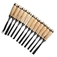 thumbnail image 3 of Wood Carving Chisel Set Polished Comfortable Hand Feel Practical Portable Hand Carving Chisel Kit 12Pcs, 3 of 5