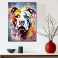thumbnail image 3 of American Bulldog Dog Cat Portrait Watercolor Painting Custom Canvas/Framed Canvas Prints - Wall Art for Home Decoration, Memorial Gift for Pet Lovers Dog Moms, home decor living room, 3 of 4