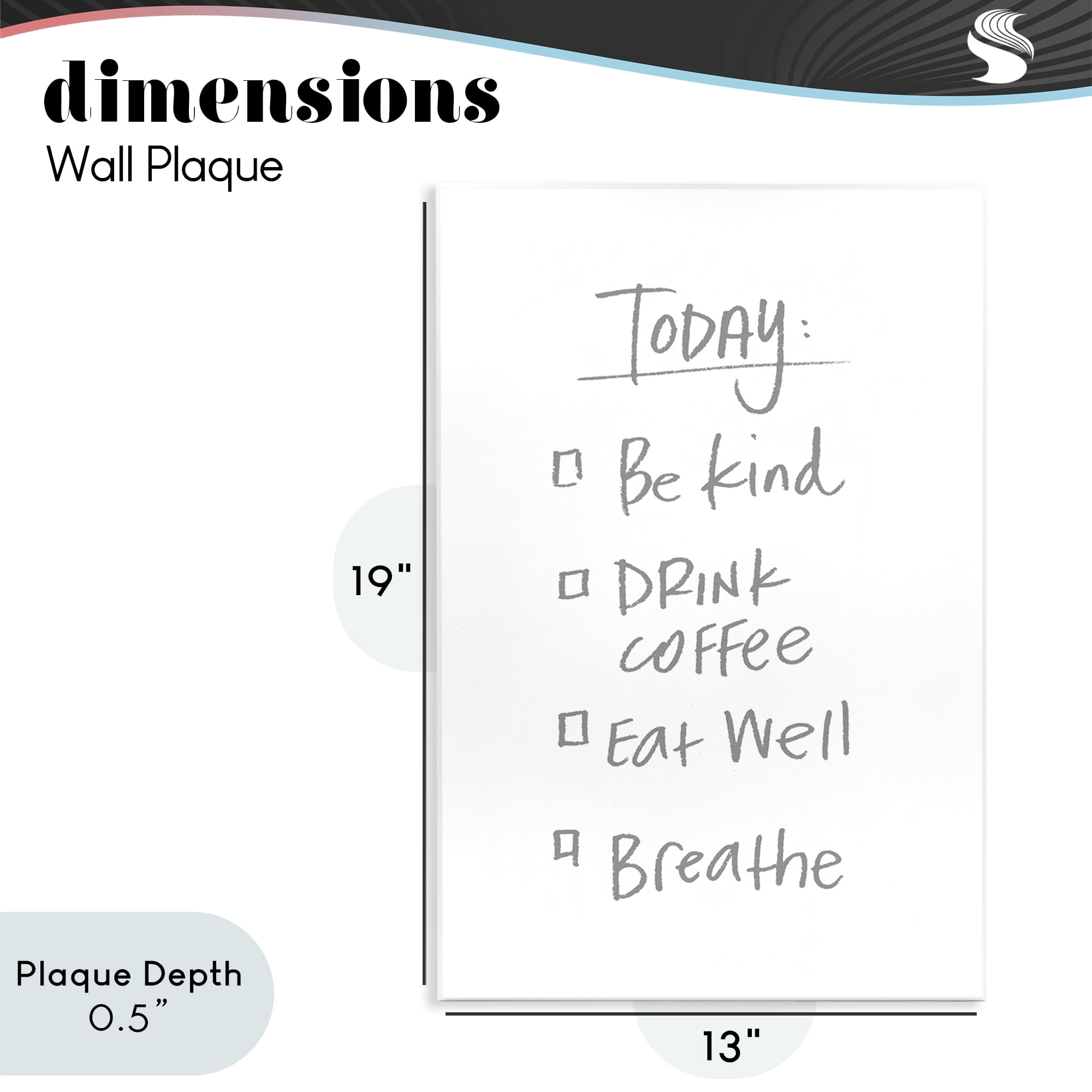 Stupell Industries Simple Today's Checklist Wall Plaque Art, design by SD Graphics Studio