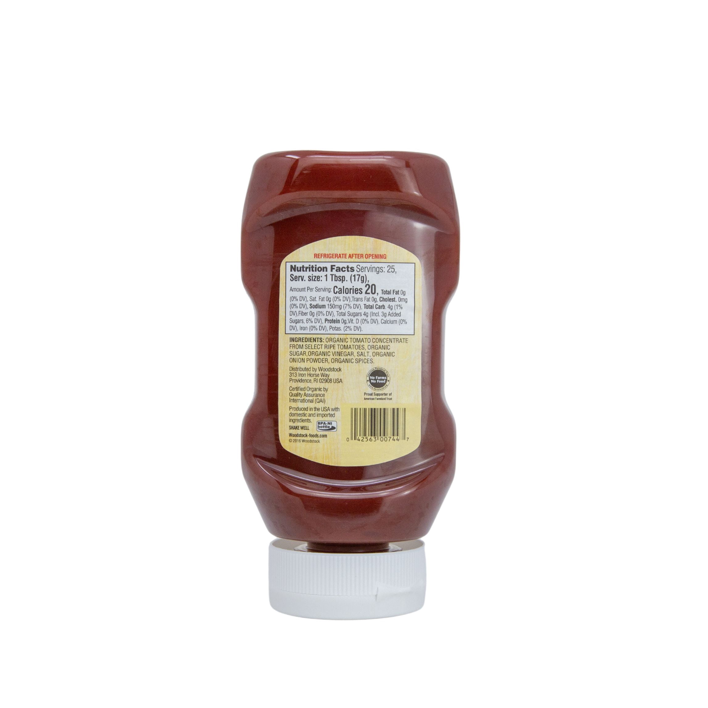 (3 pack) Woodstock Foods, Organic Tomato Ketchup, 15 oz Plastic Container