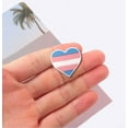 thumbnail image 4 of The Awareness Company Silicone Transgender Flag Heart Button Pin 25 Pack, 4 of 6