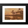 thumbnail image 2 of Georg Macco 14x11 Black Modern Framed Museum Art Print Titled - Evening Mood in Front of the Pyramids, 2 of 5