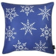 thumbnail image 3 of Set de 4 Flocons de Neige de Noël 18" Coussin en Bleu, 3 of 3