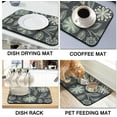 thumbnail image 6 of Rubber Dish Drying Mat for Kitchen Counter Large Reggie Floral Washable Quick Home Coffee Pad Fit Under Sink,Bar,Utensils or Stemware (18x24in), 6 of 6