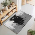 thumbnail image 2 of Entryway Rug 2'x3', Black Cement Gray Kitchen Runner Rugs Non-Slip Carpet Mats, Modern Abstract Art Black Bedside Rugs Runners Washable Floor Carpet for Bathroom Laundry Room, 2 of 8