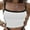 White, variant on LMLYSoH Women´s Crop Cami Tops, Spaghetti Strap Square Neck Contrast Color Slim Fit Camisole