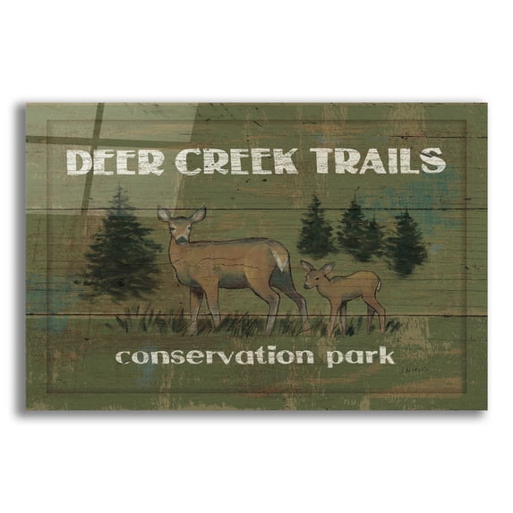 Epic Art 'Lodge Signs VIII' by James Wiens, Acrylic Glass Wall Art, 24"x16"