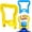 Yellow + Blue, variant on 5 Gallon Water Bottle Handle 2-Pack – Heavy-Duty Water Jug Holder with Dual-Mode Lift (Single/Dual Person), Ergonomic Grip for Standard 5-Gallon Jugs, Yellow