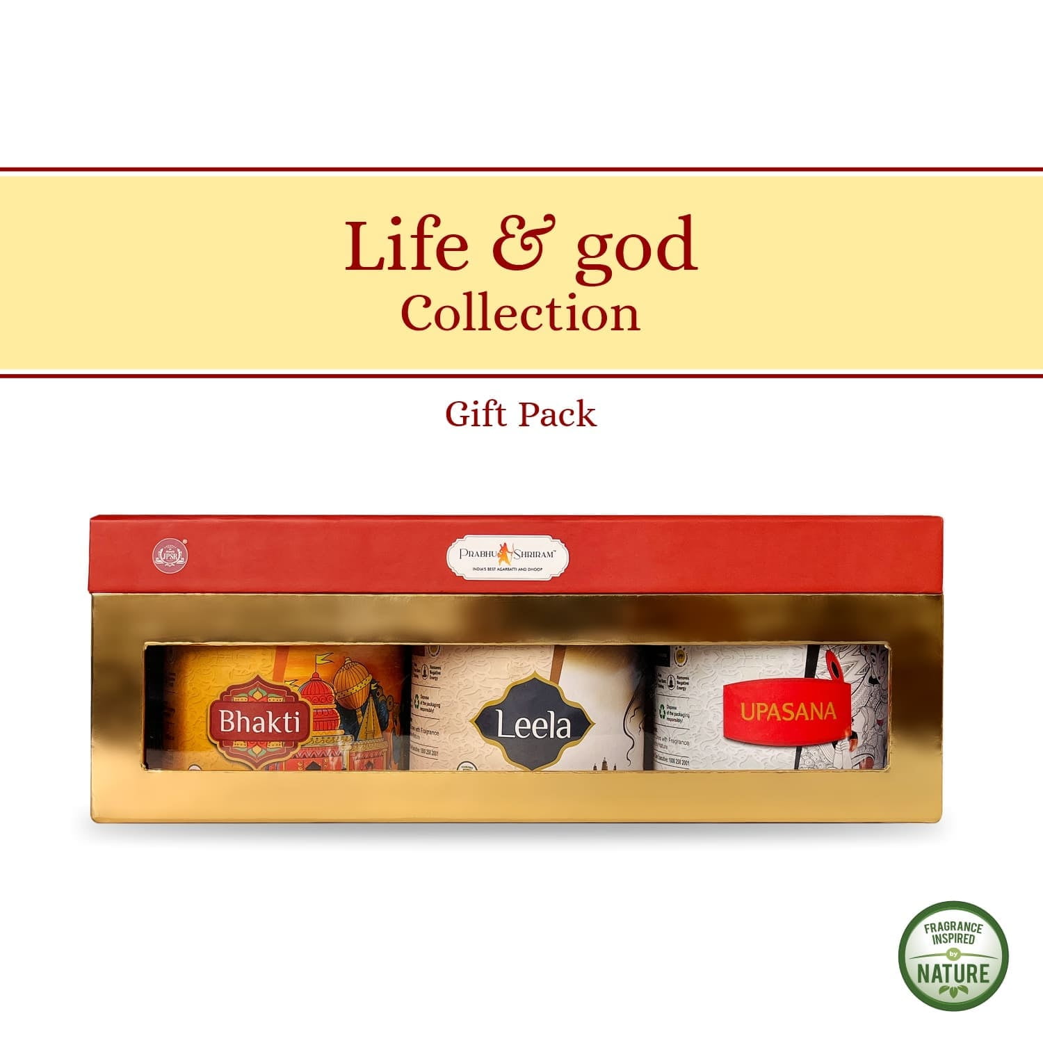 JPSR Prabhu Shriram Life & God Collection Luxury Incense Cone Gift Box – Set of 3