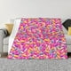 thumbnail image 1 of Fotbe Colorful Donuts 1 Manta de Franela con Estampado, Manta Ultrasuave para Cama, Sofá, Auto, Hipoalergénica y Antibolitas-60"x50", 1 of 6