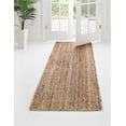 thumbnail image 2 of Rugs.com Hand Braided Jute Rug – 8 Ft Runner Natural Flatweave Rug Perfect For Hallways, Entryways, 2 of 8