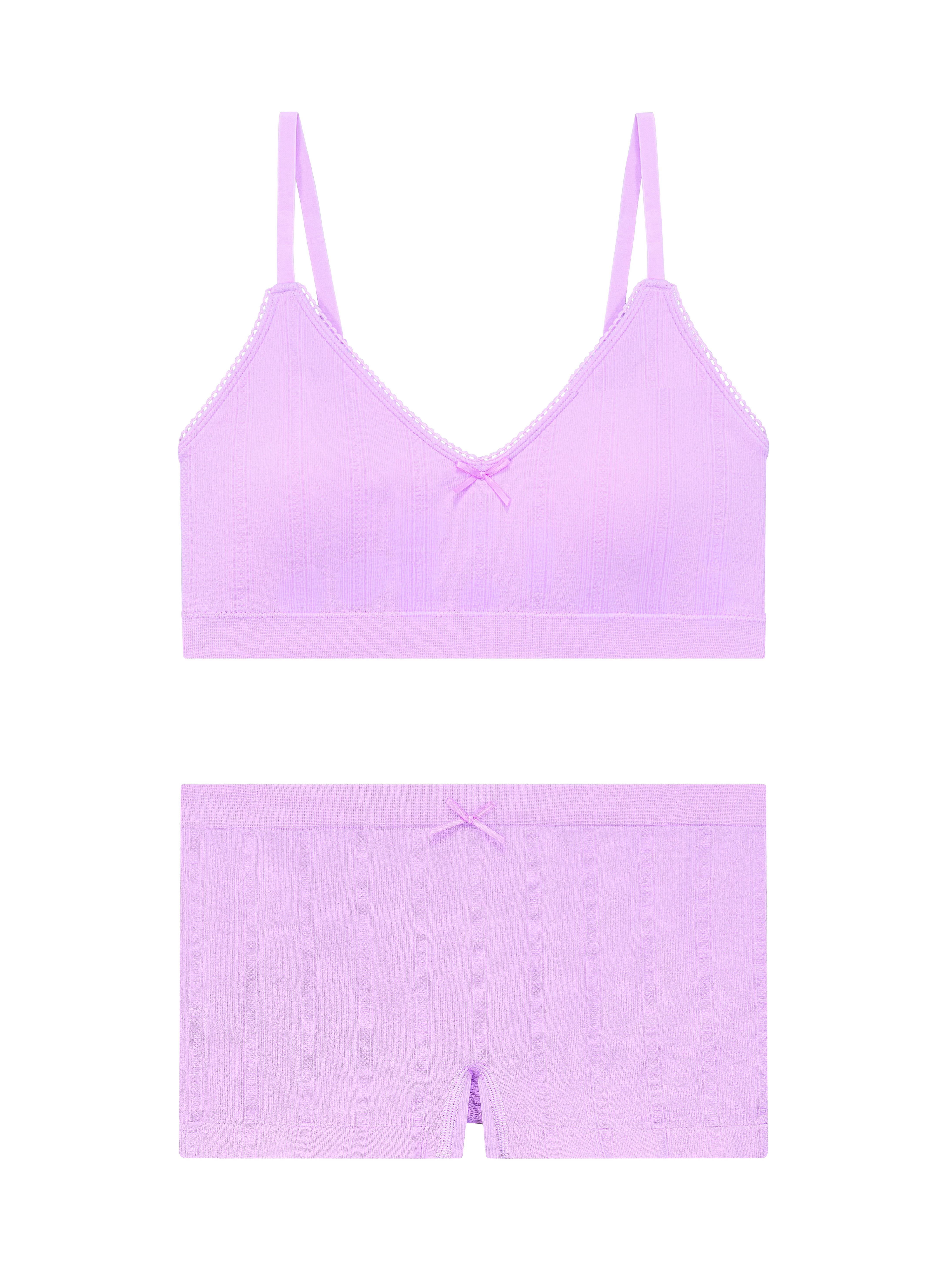 No Boundaries Seamless Triangle Bralette & Boyshort Set, 2-Piece, Women's XS-XXXL