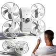 thumbnail image 1 of Drone LED Ceiling Fan Light – Modern Ceiling Fan With Light E27 Screw In Socket 3 Color Quiet Saving Ceiling Light With Fan For Bedroom Small Rooms, 1 of 9