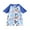 Blue, variant on Lnzyyephy Toddler Baby Rash Guard Swimsuit Cute Dinosaur Print Short Sleeve Zip Up Bathing Suit Swimwear