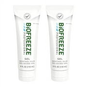 Biofreeze Professional Menthol Pain Relieving Gel 4 FL OZ Tube (Pack Of 2) For Pain Relief Associated With Sore Muscles, Arthritis, Simple Backaches, And Joint Pain (Packaging May Vary)