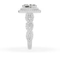 thumbnail image 4 of Unique Moments Lab Grown 2 ct Oval Cut Diamond Halo Infinity Engagement Ring 14K White Gold, 4 of 6