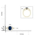 thumbnail image 4 of ANGARA Natural 2 Ct Sapphire and Diamond Trillium Petal Flower Ring in 14K Yellow Gold for Women (Size-9x7mm) | September Birthstone, Anniversary, Jewelry Gift for Women | Natural Blue Sapphire Ring, 4 of 8