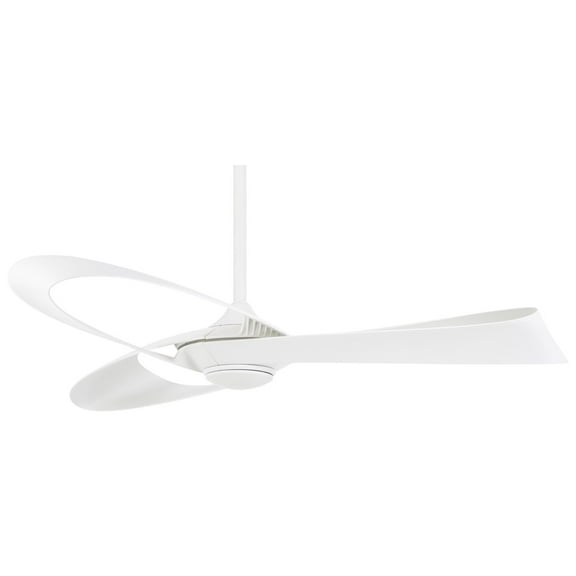 3 Blade Ceiling Fan-52 Inches Wide-Flat White Finish Minka Aire Fans F933-Whf
