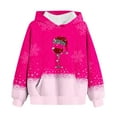thumbnail image 5 of lcziwo Christmas Cute Hoodies for Teen Girls Trendy Preppy Hooded Sweatshirts Oversized Long Sleeve Shirts Winter Clothes, Hot Pink, 110, 5 of 7