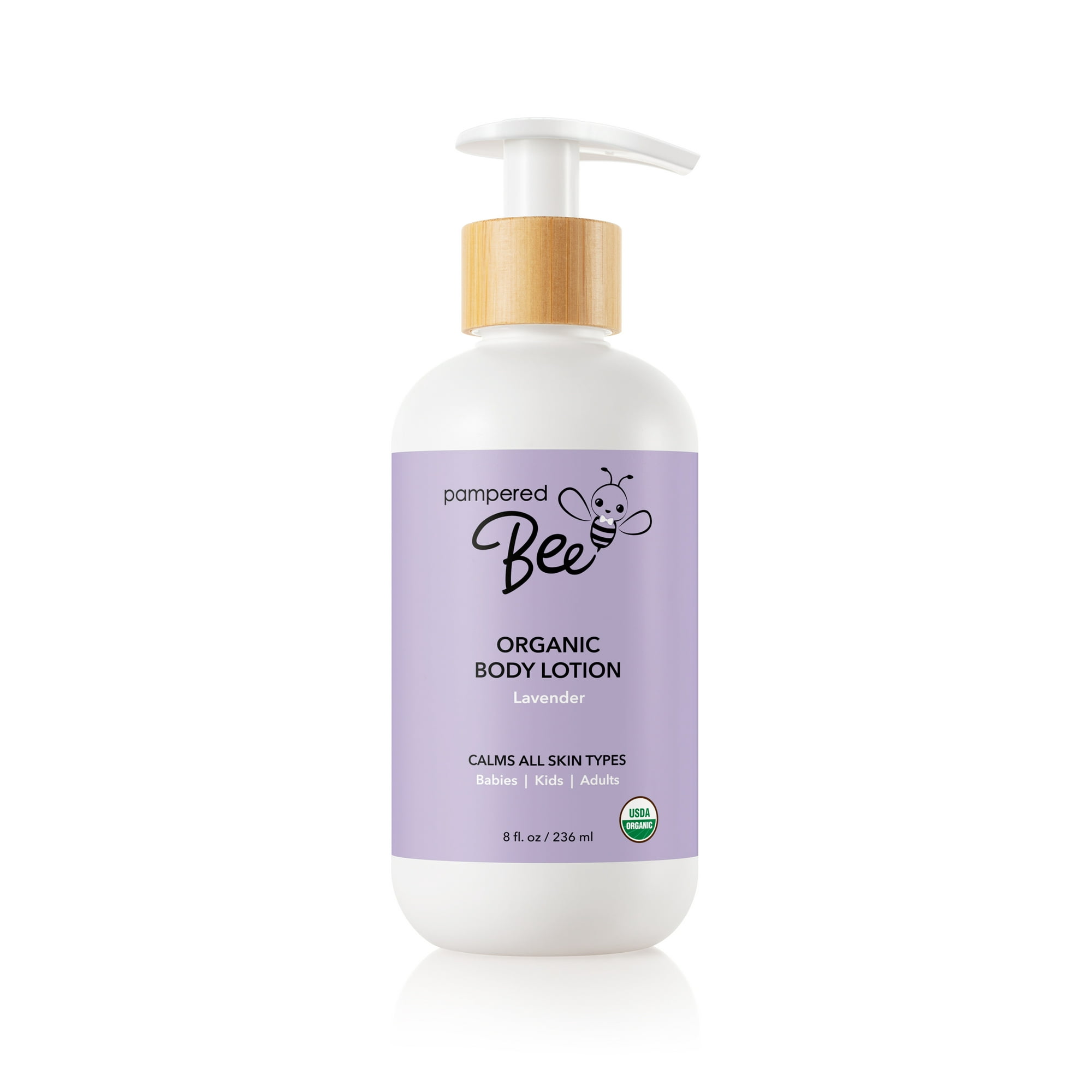Pampered Bee Organic Lavender Baby Lotion for Sensitive Skin, 8 fl oz