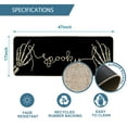 thumbnail image 2 of Sm:)e Spooky Skeleton Spider Bone Day of the Dead Doormat 17x47 Inch, Black, 2 of 7