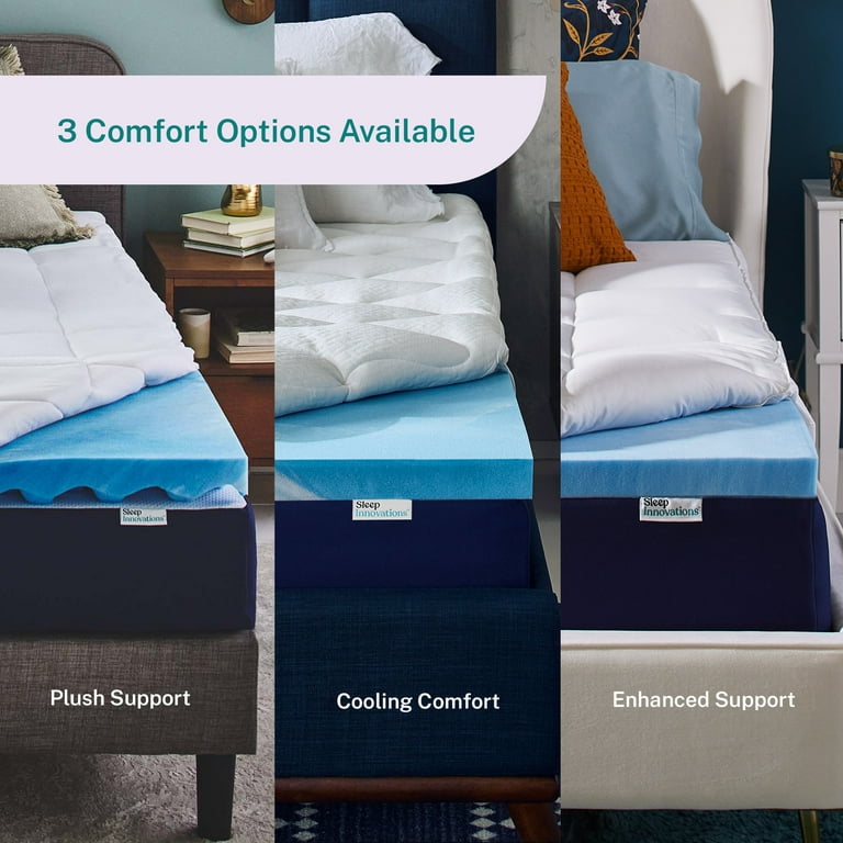 Sleep Innovations Memory Foam Mattress Topper Queen 4 Inch Gel