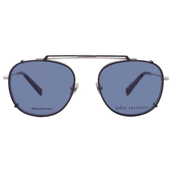 John Varvatos Demo/Grey Clip-On Men's Eyeglasses V176 0SIL 52 Sunglasses