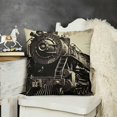 thumbnail image 2 of YINGXI Throw Pillow Cushion Cover, Northern Express Train Canada Railways Photo Freight Machine Print, Decorative Square Accent Pillow Case,Black Grey 12x12in, 2 of 5