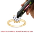 thumbnail image 6 of 1 1/2 Carat 7.5MM Round Cut Lab Created Moissanite Diamond Prongs Set Engagement Wedding Solitaire Ring In 14K Yellow Gold Plated 925 Sterling Silver (Color: G-H, Clarity: VVS1, 1.50 Ct) Size 8.5, 6 of 6
