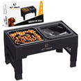 thumbnail image 1 of Elevated Dog Bowls PET POWER, altura ajustable con cuenco de agua antiderrames y comedero lento para perros grandes, medianos y pequeños, 1 of 9