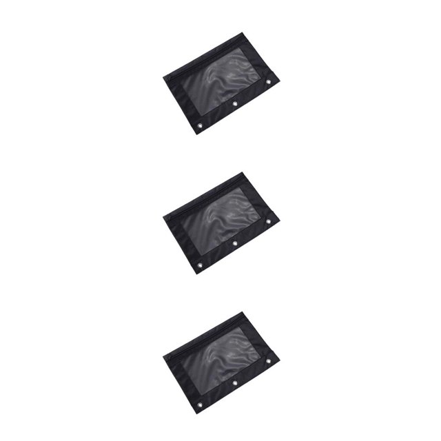 VONKY Pochette de Rangement pour Documents Sécurisée et Organisée, Pochette de Rangement Durable Noire 3Set