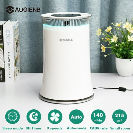 AUGIENB A-7 Air Purifiers, 3 in 1 Composite True HEPA Filter for Allergies Asthma Smoke Odors, 3-Stage Fan & Touch Control Air Cleaners for Home Pets and