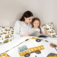 thumbnail image 5 of Castle Fairy Cartoon Truck Twin Comforter Sets,Stripes Bedding Set,Car Bedding Set, 5 of 8