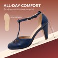 thumbnail image 2 of Chase & Chloe Women's Pepper Mary Janes - Vintage Cutout Low Kitten Heels Retro T Strap Pumps, 2 of 5