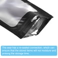 thumbnail image 4 of Bolsas holográficas Uxcell 3.9x2.4", paquete de 100 bolsas de plástico aluminizado resellables para pequeñas cosas, negro, 4 of 5
