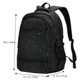 thumbnail image 5 of Balery Black Glitter Print USB Charging Backpack for Men and Women - Water-Resistant, Anti-Theft Laptop Backpack with USB Port for Travel, Work, School, and College, 5 of 7