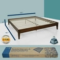 thumbnail image 2 of Acacia Mervyn Solid Wood Bed Frame Without headboard King Chocolate, 2 of 7