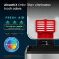 thumbnail image 4 of iTouchless SoftStep 3 gal Slim Bathroom Step Garbage Can with AbsorbX Odor Filter, Stainless Steel, 4 of 7