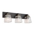 thumbnail image 1 of Artcraft Eastwood Applique Murale Trois Lumières Cadre Noir Verre Clair, 1 of 1