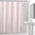 thumbnail image 4 of Pink Stripes Fabric Shower Curtain Pink White Vertical Striped Washable Shower Curtains for Bathroom, Waterproof Bath Curtain with Hooks Home Decor 36x72in, 4 of 8